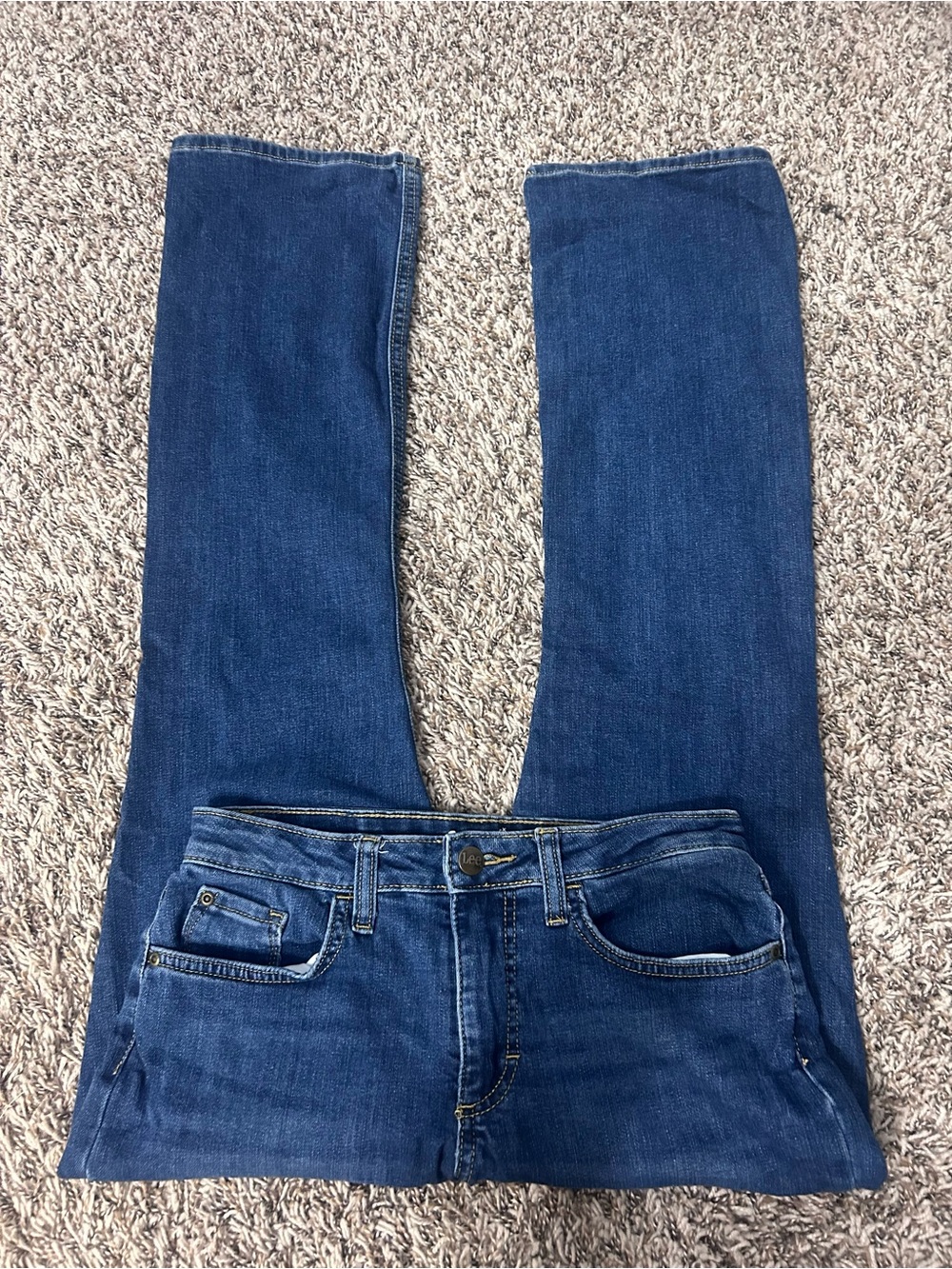 Lee Women's Mid Rise Blue Bootcut Jeans